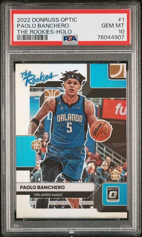 Paolo Banchero 2022 Optic 1 The Rookies Holo PSA 10 Price Guide