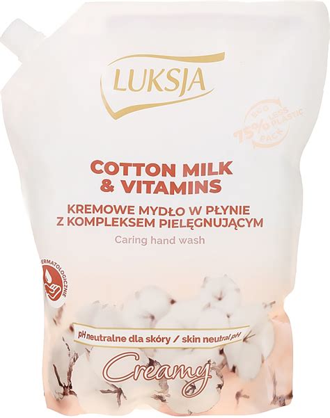 Luksja Creamy Cotton Milk Vitamins Caring Hand Wash Doypack