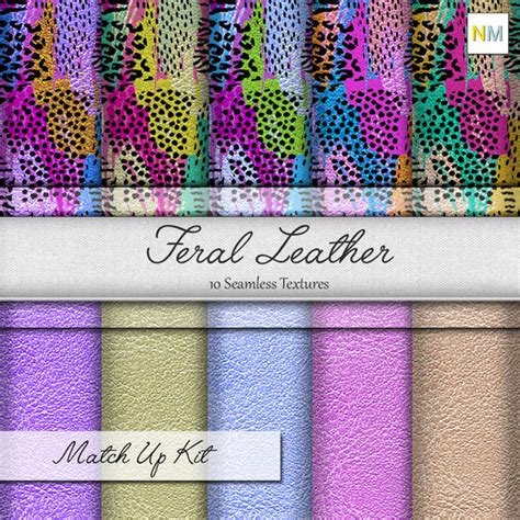 Second Life Marketplace Feral Leather Matchup Kit 10 Seamless Textures Nm