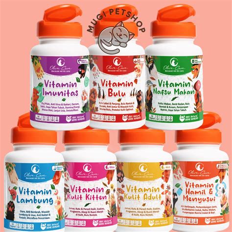 Jual Olive Care Vitamin Kucing Untuk Nafsu Makan Bulu Gembul Imunitas