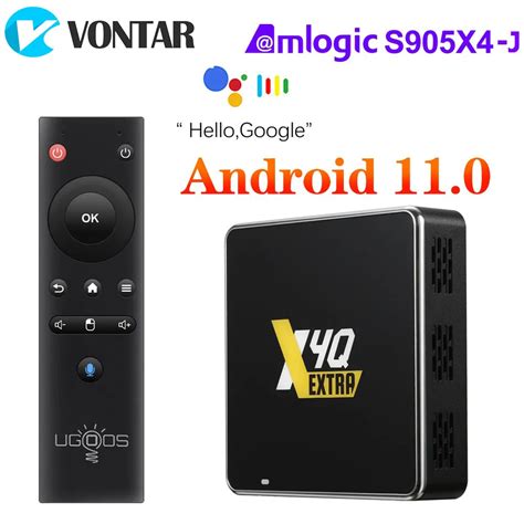 UGOOS X4Q Extra LPDDR4 4GB 128GB TV Box Android 11 Winevine L1 Amlogic