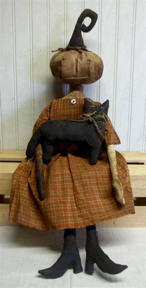 Pin By Miss Pris On Folk Art Ideas Halloween Doll Primitive Halloween Primitive Dolls