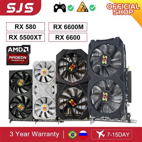 Review Sjs Amd Radeon Rx 6600m 6600 8gb Gddr6 Rx 5500 Xt 8gb Rx 580 8g 256bit Mining Graphics