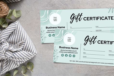 Editable Gift Certificate Template | SnapyBiz