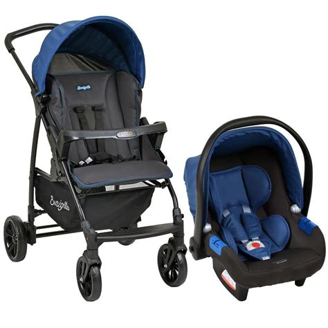 Carrinho de Bebê Travel System Burigotto Ecco Touring X Azul Submarino