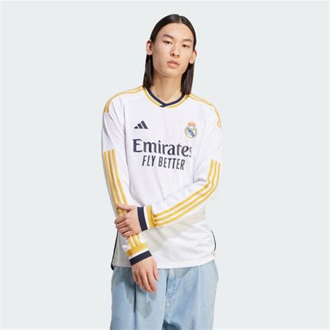 Adidas Real Madrid Long Sleeve Home Jersey White Ib