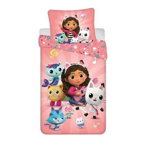 Gabby S Dollhouse Friends Ensemble Housse De Couette Et Taie D Oreiller