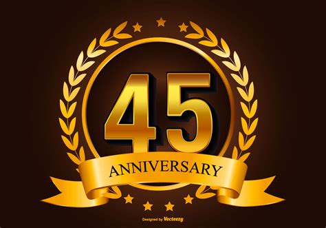 45th Anniversary Free Vector Art 1295 Free Downloads