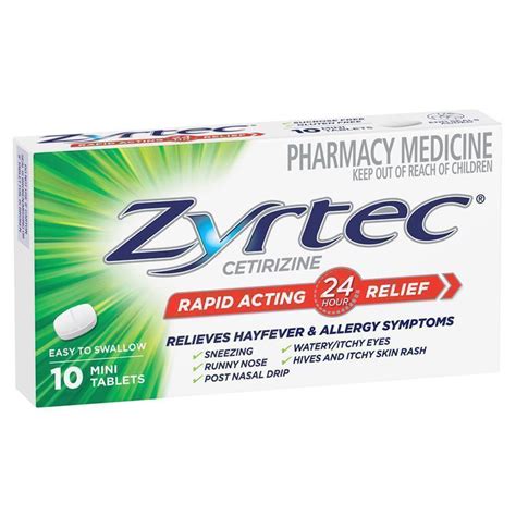 Buy Zyrtec 10mg 10 Tablets Online At Chemist Warehouse