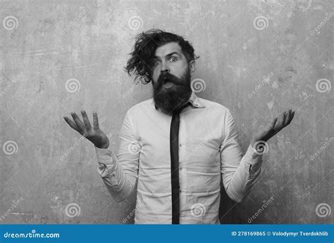 Peinado Moderno Divertido Hombre Barbudo Con Barba Gay Expresiones Y Emociones Faciales