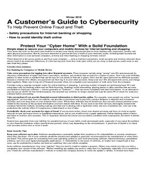 Fillable Online A Customers Guide To Cybersecurity Fax Email Print