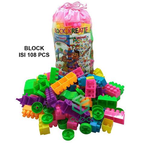 jual mainan anak lego blok ukuran besar isi  pcs termurah shopee