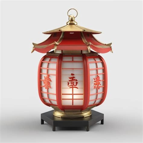 Premium PSD A Red Lantern With Chinese Symbols On It