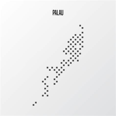 Premium Vector Palau Country Map Made From Abstract Halftone Dot Pattern