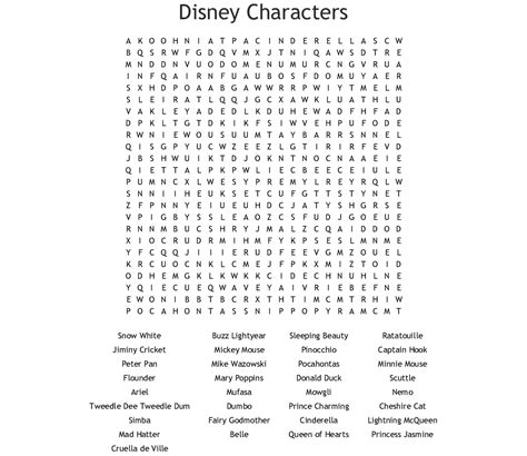 Free Printable Disney Word Searches Mazes And Games Word Search