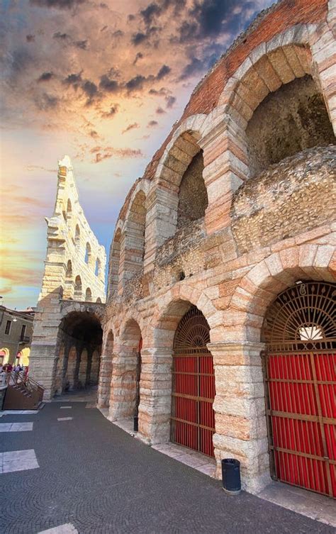 Verona Arena Roman Amphitheatre In Piazza Bra In Verona Italy Built