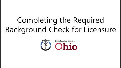 State Medical Board Of Ohio Background Check Instructions YouTube