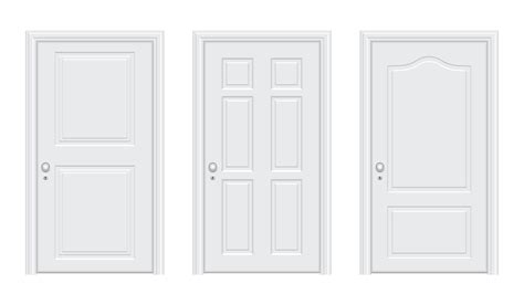 Realistic white door vector design illustration 1844441 Vector Art at