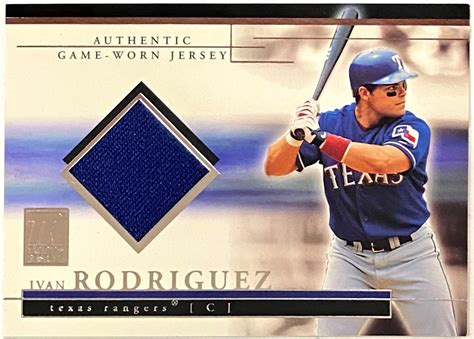 Ivan Rodriguez 2002 Topps Reserve Texas Rangers Baseball Card W Piece