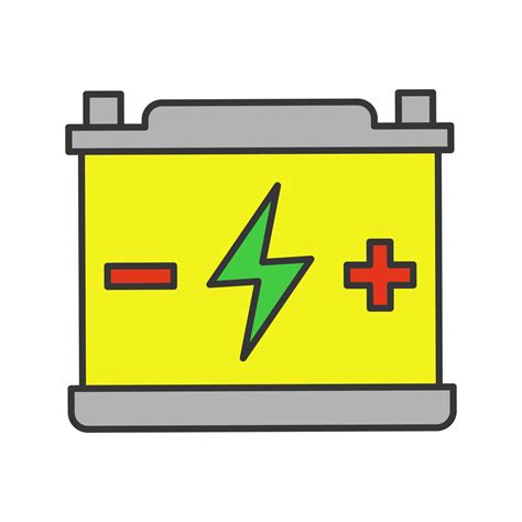 Accumulator Color Icon Automotive Battery Power Supply Energy