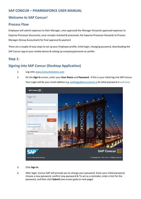 Pdf Sap Concur Pharmaforce User Manual Welcome To Sap Concur