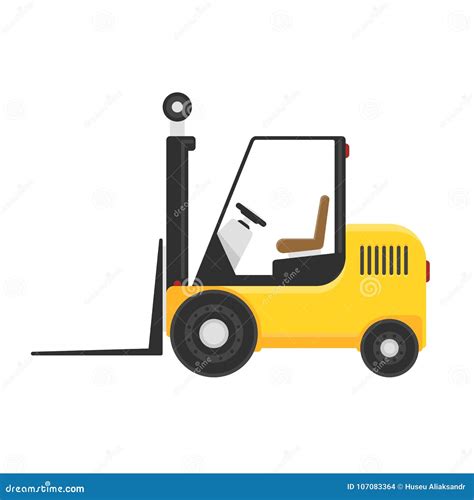 Forklift Vector Icon Stock Vector Illustration Of Object 107083364