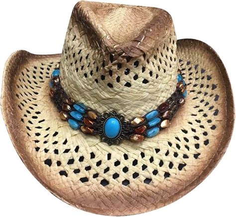 Minakolife Men S Women S Western Style Cowboy Cowgirl Straw Hat