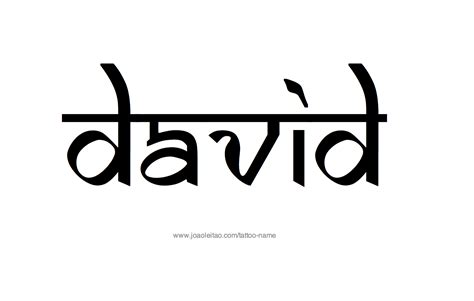 David Name Tattoo Designs