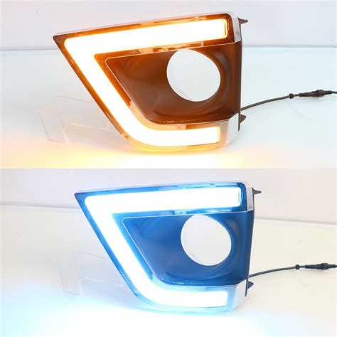 Car Flashing 1 Pair 12V ABS LED DRL Daytime Running Light Daylight With