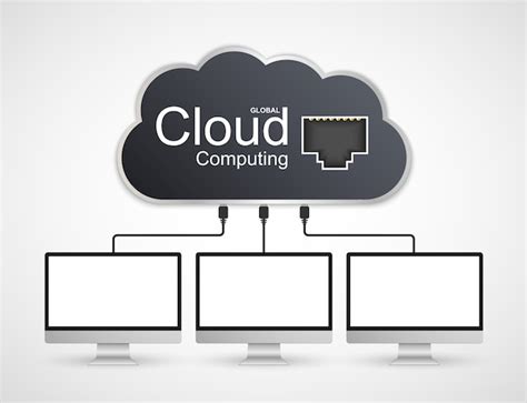 Premium Vector Cloud Computing Concept Design