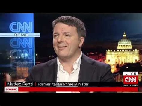 Matteo Renzi Intervistato Da CNN YouTube