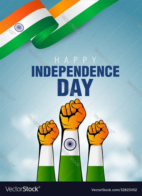 India happy independence day 15th august flag Vector Image