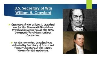 Secretary of the Treasury William H. Crawford Biography PowerPoint