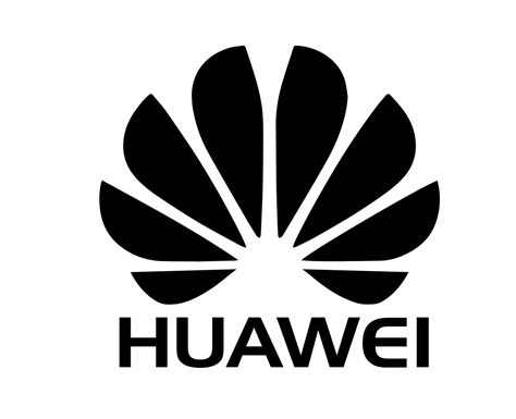 Huawei Logo Brand Phone Symbol With Name Black Design China Mobile ...