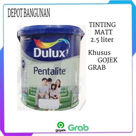 Jual CAT TEMBOK TINTING DULUX PENTALITE INTERIOR 2 5 LTR Shopee Indonesia