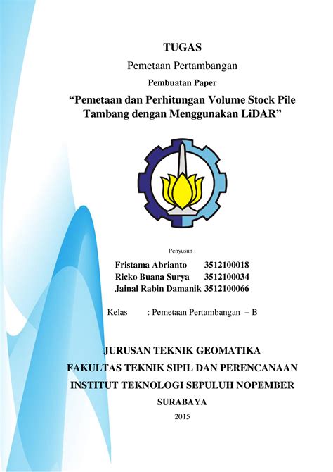 Pdf Cover Laporan Tambang Dokumen Tips