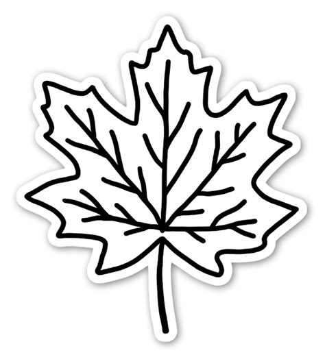 Buy Minimalist Maple Leaf Sticker Die Cut Stickers Stickerapp