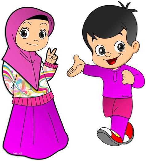 Gambar Cartoon Anak Sholeh 55 Koleksi Gambar