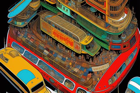 Lexica Maximalist Chaotic Hong Kong Birds Eye View Illustrated By