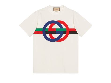 Sasom เสื้อผ้า Gucci Round Gg Print Cotton T Shirt White เช็คราคาล่าสุด