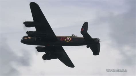 Ww2 Avro Lancaster Bomber Aircraft Beside The Seaside At Eastbourne