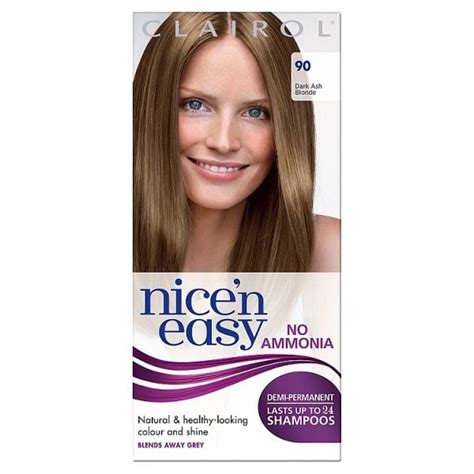 Clairol Nice N Easy No Ammonia Hair Dye Dark Ash Blonde Hair