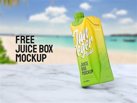 Juice Box Packaging Mockup - Smashmockup