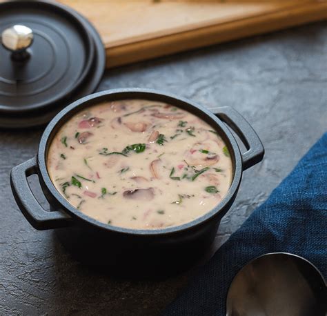 Creamy Mushroom Spinach Soup - The Junk Food Vegan Kitchen