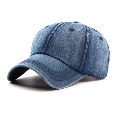 Flyber Casual Blank Denim Blue Jeans Baseball Cap Men Women Washed