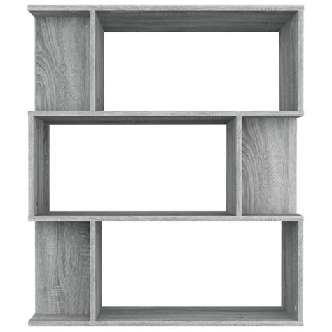 YOSOO Étagères Bibliothèque Cloison Sonoma gris 80x24x96 cm Bois d