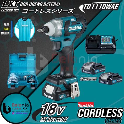 Jual MAkita Bor Obeng Baterai TD 111 DWAE Cordless Impact Driver