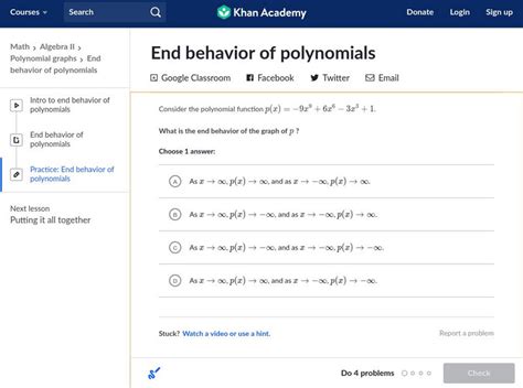 Khan Academy End Behavior Of Polynomials Unit Plan For 9th 10th