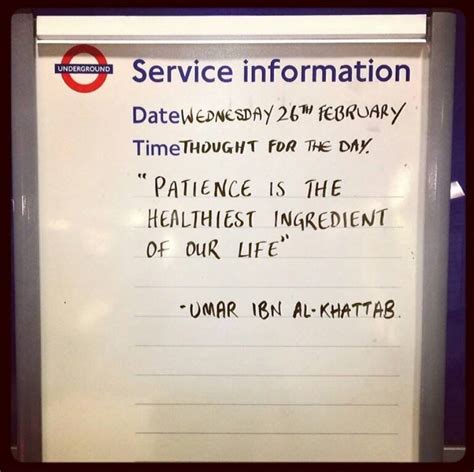 London Underground Quotes Umar ibn Al-Khattab (ra) - IlmFeed