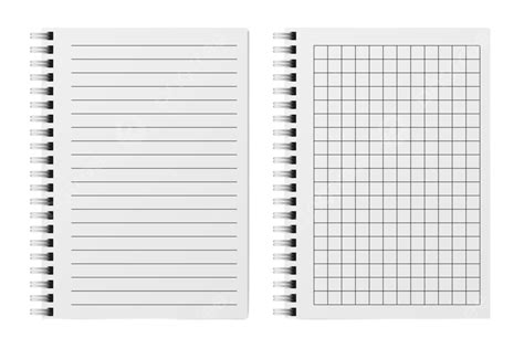 Diary Notebook Vector Art PNG Realistic Empty Diary Notebook Line